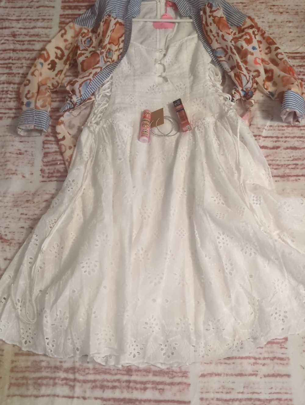 Dollskill/SugarThrillz Eyelet Lace up Maxi Dress Combo